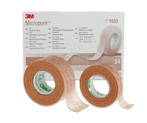 P-Beauty 3M Micropore Non-Woven Tape | Medical Tape | Hypoallergenic | Skin Color | For Eyelash Extensions & Skin | Breathable, Waterproof (2.5cm x 9.14m, 5 Rolls)