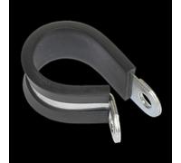 Sealey Pipe Clip Rubber Lined 25mm Pack of 25