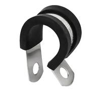 P-Clips Metal Wire Cable Conduit Clamps, 16mm Dia Rubber Lined P Clips Cable Hose Pipe Clamps Holder 5pcs