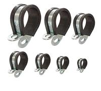 P-Clips Rubber Lined Steel Pipe Clip Clamp Choice: Ø 40mm / Band 20mm, 4 pcs