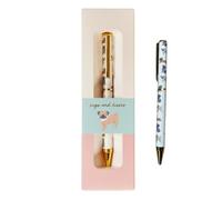 P Dot Wolf Cute Creations Pug Dog Pen - Premium Black Writing Pen with Adorable Pug Design in gift box, Gold Accents | Perfect for Dog Lovers, Gifts, Gifts for Her and Him