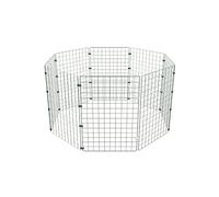 P Dot Wolf Dog Play Pen - Heavy Duty, Metal Fence Panels, Dog Fence, Cat, Rabbit, Small Animal - Pet Exercise Playpen, Dog Pen, Foldable Puppy Pen for Indoor/Outdoor, Run Cage, 8 Panels, 75cm High