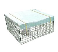 P Dot Wolf Rabbit Run - 1m x 2m Foldable Rabbit Playpen with Cover - Large Rabbit Cage - Metal Fence Panels for Bunnies - Small Animal Playpen - Large Rabbit Hutch - Outdoor Rabbit Run