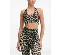 P.E Nation animal print racerback bra - Neutrals XS
