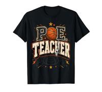 P.E. Teacher Basketball Coach Physical Education Value Graphic T-Shirt, Men, Black, M