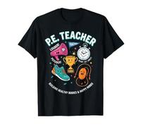 P.E. Teacher Building Healthy Bodies & Happy Minds Value Graphic T-Shirt