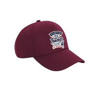 P.E. Teacher Gift, Personalised The Worlds Best P.E. Teacher Gift, Cotton Authentic 5 Panel Cap. (Burgundy)