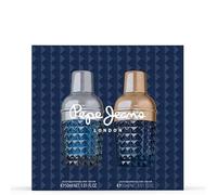 P EPE JEANS Discovery set For Him Eau de Parfum 2X50ml, Pepe Jeans Discovery Set For Him 2X50ml, 50ml pepe jeans life is now +50ml clebrate for him (not suitable to be gift outside box damage)