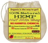 P&F All Natural Nut Milk Bag - No Harmful Chemical - Pure Hemp Fabric - Super Healthy, Super Tasty - Reusable Filter Bags - 13 X 12-Inches