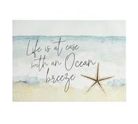 P. Graham Dunn Relaxing Water Inspired Design Word Block, 5" x 7", Message Reads "Life Is At Ease"
