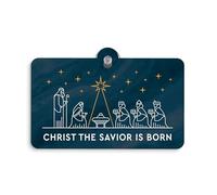 P. Graham Dunn Suction Cup Sign - Christ The Savior Is Born Christmas Window Décor, 5" x 3.5"