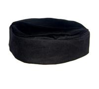 P-H Chef Hat Round Style S to L UK Chef Uniform Headwear Round Hat (UK, Alpha, M, Black)