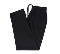 P-H Chef Trouser Elasticated Waist Pull Cord with 3 Pockets XS to 7XL Premium Quality (UK, Waist & Inseam, XXL, 31, Black)