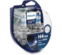 P h i l i p s Racing Vision GT200 +200% H4 Headlight Bulbs (Twin) GT200