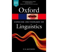 P. H. Matthews The Concise Oxford Dictionary of Linguist (Paperback) (US IMPORT)