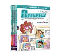 P.I. Butterfly Box Set (Gone Guppy, Birthday Bandit, Disappearing Daisy) for Curious Kids Ages 6-11, Interactive Kids Mystery Early Graphic Novel Gift Box Set