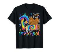 P Is For Preschool Teacher Leopard Back To School T-Shirt