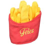 P.L.A.Y. American Classic Frenchie Fries Plush Dog Toy, Squeaker, Crinkle | Soft fries-inspired plush dog toy with reinforced stitching, squeaker and crinkle material, made from 100% recycled plastic.