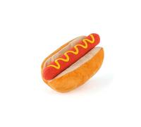 P.L.A.Y. American Classic Hot Diggy Dog Toy - Plush Squeaky Toy with Detachable Components - Durable, Eco-Friendly, Machine Washable - Fun Food-Shaped toy for Dogs