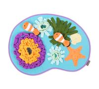 P.L.A.Y. Cute Snuffle Mat for Dogs - Ocean Themed Interactive Food & Treat Mat for Puppies & All Size Dogs - Enrichment Toy, Great for Slow Feeding, Nosework & Foraging Skills - Machine Washable