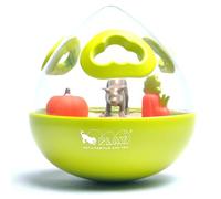 P.L.A.Y. Durable Green Wobble Ball Puzzle Dog Toy, Interactive Fun IQ Treat Dispensing, Slow Feeder, Enrichment Toy For Pup