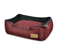 P.L.A.Y. Houndstooth Lounge Bed, Small, Red/Black