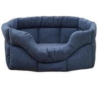 P&L Country Dog Beds High-Sided Orkney Tweed Rectangular Dog Bed, In 4 colours and 3 sizes (Blue, Medium)