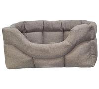 P&L Country Dog Beds High-Sided Orkney Tweed Rectangular Dog Bed, In 4 colours and 3 sizes (Brown, Large)