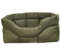 P&L Country Dog Beds High-Sided Orkney Tweed Rectangular Dog Bed, In 4 colours and 3 sizes (Green, Jumbo)