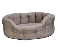 P&L Country Dog Beds Premium Orkney Tweed Oval Dog Beds, 4 colour and 4 sizes (Brown, Medium)