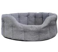 P&L Country Dog Beds Premium Orkney Tweed Oval Dog Beds, 4 colour and 4 sizes (Gray, Jumbo)
