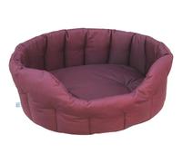 P&L Country Dog Heavy Duty Oval Drop Fronted Waterproof Softee Dog Beds (Burgandy, L)