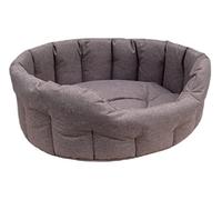 P&L Country Dog Heavy Duty Oval Drop Fronted Waterproof Softee Dog Beds (Light Brown, M)