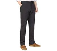 P&L Men's Straight Fit Casual Stretch Flat Front Chino Pants (Regular and Big & Tall), Charcoal, 46W x 28L