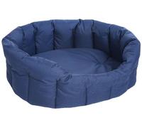 P & L Superior Pet Beds Heavy Duty Oval Waterproof Softee Bed, Medium, 61 x 51 x 22 cm, Blue