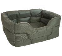 P & L Superior Pet Beds Heavy Duty Rectangular Waterproof Softee Bed, Large, 75 x 60 x 27 cm, Green