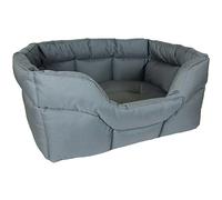 P & L Superior Pet Beds Heavy Duty Rectangular Waterproof Softee Bed, Large, 75 x 60 x 27 cm, Grey