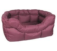 P&L Superior Pet Beds QUALITY COMFORT PRACTICALITY P&L Heavy Duty High Sided Rectangular Waterproof Dog Bed (Burgandy, M)