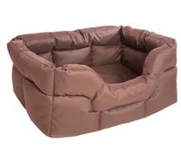 P&L Superior Pet Beds QUALITY COMFORT PRACTICALITY P&L Heavy Duty High Sided Rectangular Waterproof Dog Bed (Brown, L)