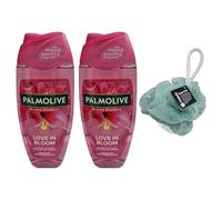 P@lmo live Aroma Love in Bloom A Touch of Bliss Shower Gel with essential oils 2 pack 250 Ml With Free Beauty Body Puff(Any Colour)