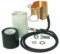 P/N: FSGK114-05B, 1-1/4" Quick Install Clip-ON GROUNDING KIT, 0.5M Black Wire (10)