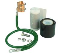 P/N: FSGK114-15G, 1-1/4" Quick Install Clip-ON GROUNDING KIT, 1.5M Green Wire (30)