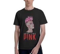 P!*nk P*i*n*k Singer Men's Shirt - Classic Singer Printed T-Shirt, Breathable Cotton Short Sleeve Tshirt for Fan Gift & Casual Street Style Matching 5X-Large
