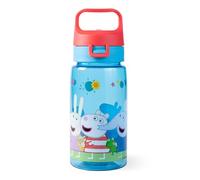 p:os Peppa Pig Children's Drinking Bottle, 500 ml, Leak-Proof, Small Bottle, Perfect for Nursery, Playground or Home, for Boys and Girls, Blue