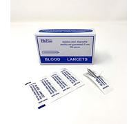 P&P Medical Surgical Stainless Steel Disposable Lancets Individually Foil Wrapped - Box of 200