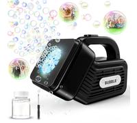 P PANACARE Portable Bubble Machine for Kids - Automatic Bubble Maker - 20000+ Bubbles per Minute - Bubble Toys for Outdoor Party, Birthday Gift for Toddlers 1-3