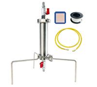 P PBAUTOS Stainless Steel Vacuum Chamber/Tube, 45 Gram Closed Loop Extractor with Tripod, Perfect for Extracting from Plant Leaves, Industry Use