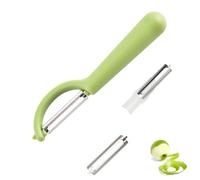 P-Peeler Tupper with 2 Replacement Blades, P Peeler for Tupperware Replacement Parts, Potato Peeler for Asparagus Peeler, Stainless Steel Replacement Blade for Vegetable Peeler, Paring Knife, Orange