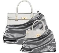 P Pothuiny 2 Pcs Satin Dust Bags for Handbags, Gray, 19.6 x 15.7 inches, 23.6 x 19.7 inches, Fashion