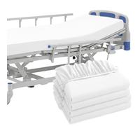 P Pothuiny 6 Pcs Hospital Bed Fitted Sheets Only, White 36"x80"+12"
